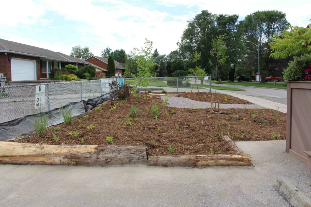 Completed Depave project. Lakefield, Ontario, August 2021. Image courtesy of Depave Paradise Program, Green Communities Canada.