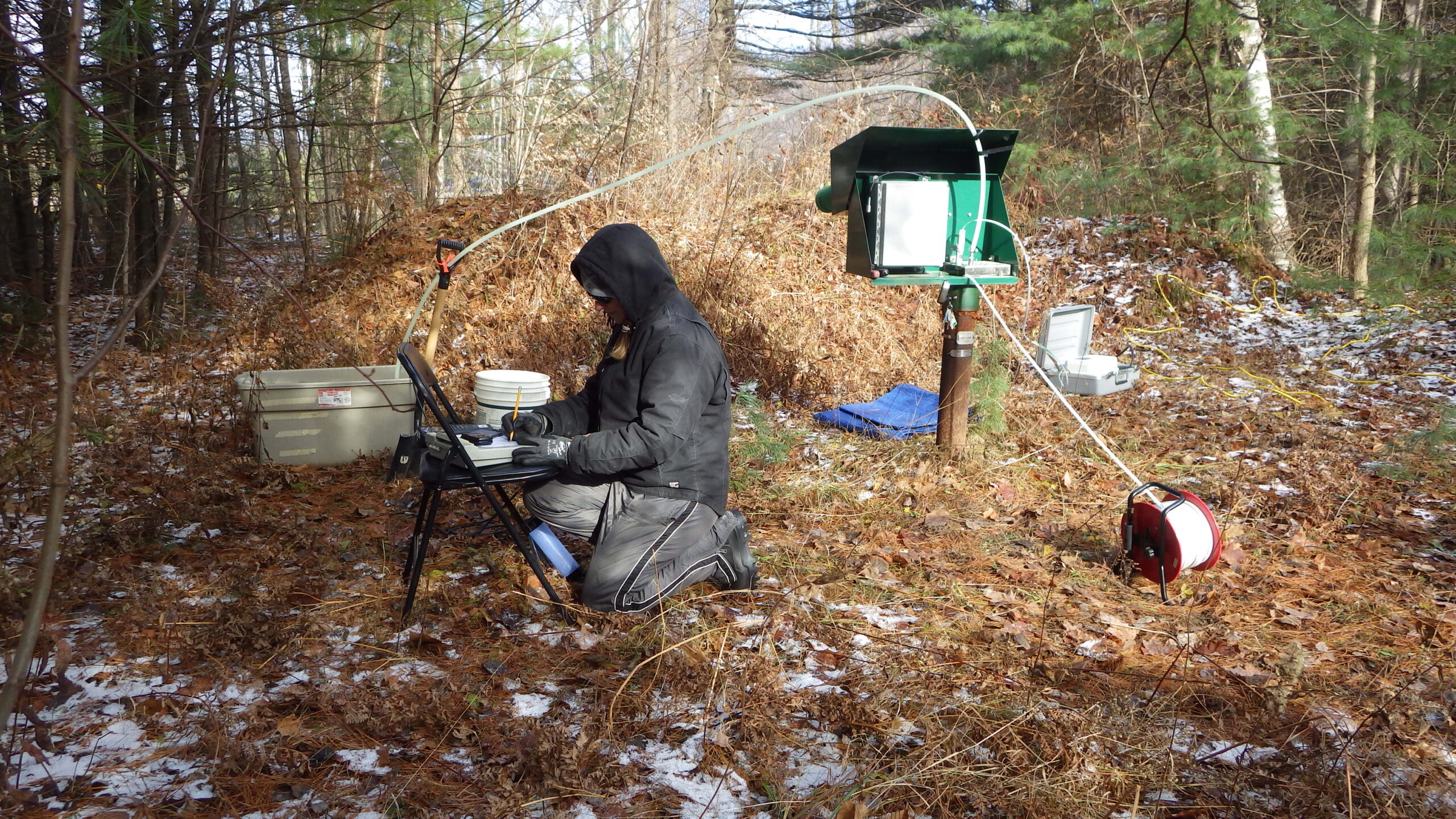 SSEA Staff sampling a Provincial Groundwater Monitoring Network well