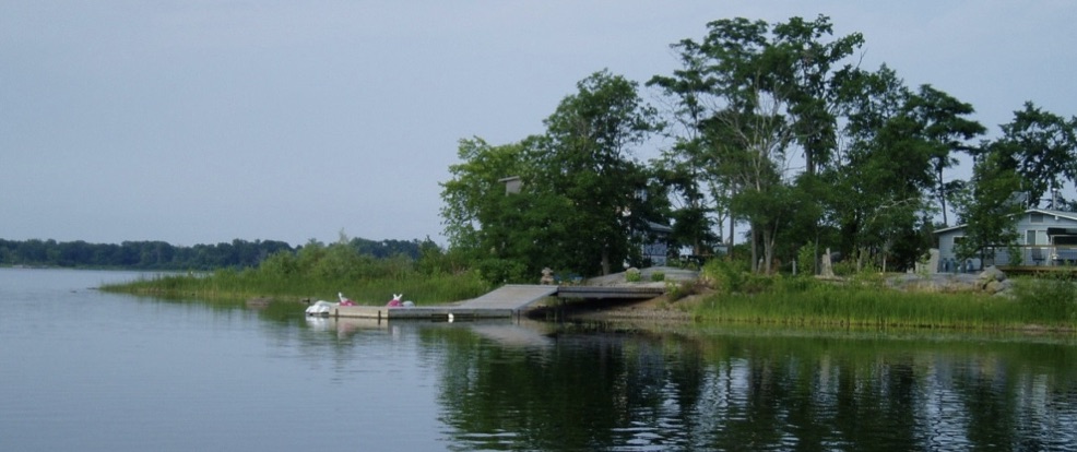 Example of natural shorelines on waterfront properties in Severn Sound